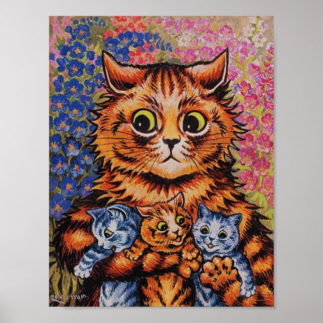 EN CAT HER KITTENS LOUIS WAIN POSTER (Framsidan)