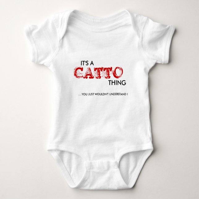 En Catto sak... Spädbarn T Shirt (Framsida)