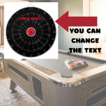 En chans att vinna darttavla<br><div class="desc">Alla eller Inget Mörter, svart bakgrund med en överdimensionerad röd kula. Anpassa texten till önskad spelar ingen roll.</div>