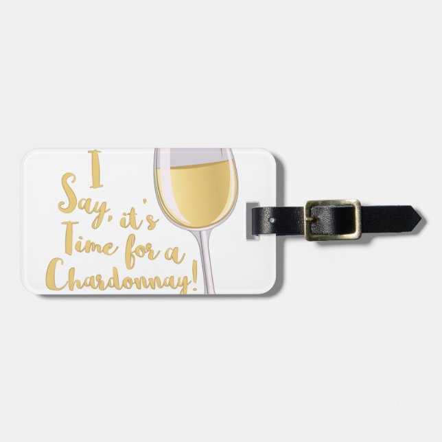 En Chardonnay Bagagebricka (Horisontell Framsida)