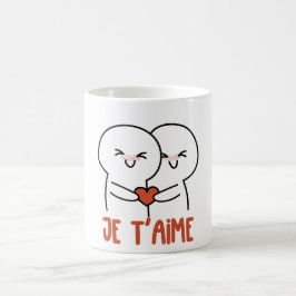 En charmig serie romantiska illustrationer med kaffemugg