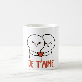En charmig serie romantiska illustrationer med kaffemugg