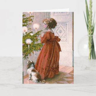 En charmig Victorianjulkort Helgkort