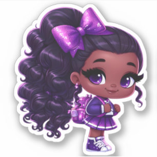 En Cheer Team-medlem - Lila Klistermärken