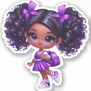 En Cheer Team-medlem - Lila Klistermärken
