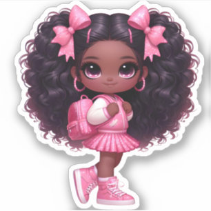 En Cheer Team-medlem - Rosa Klistermärken