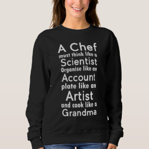 En Chef-Tänka som en Scientist Funny Chef T Shirt