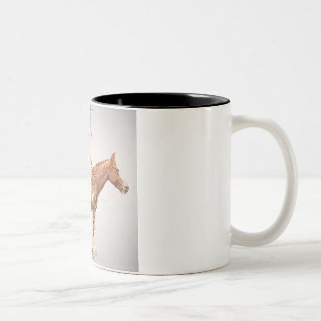 En Cheyenne indiankrigare, 1901 (färglithoen) Två-Tonad Mugg (Höger)