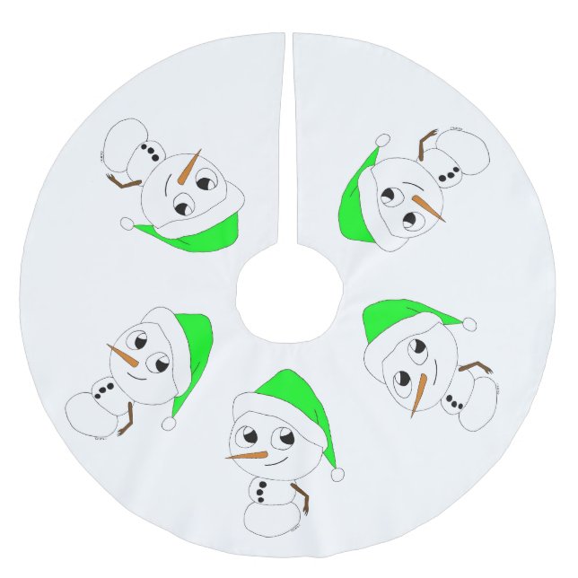 en chibi-snoman   julgransmatta borstad polyester (Framsidan)