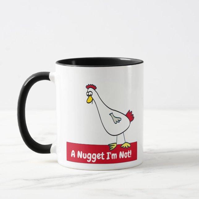 En Chicken Nugget Är Jag Inte! Vegetarian Mugg (Vänster)