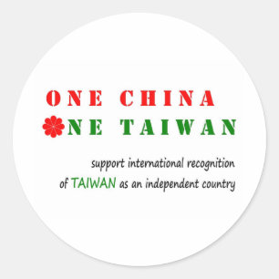 En China, en Taiwan Runt Klistermärke