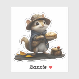 En Chipmunk från det gamla blocket Klistermärken