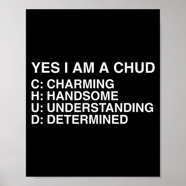 En CHUD Rolig Urspårad Gen Z Meme Slang Hjärnrot Poster (Framsidan)