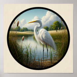 En cirkelformad 3D-bild av en vacker Underbar del Poster