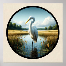 En cirkelformad 3D-bild av en vacker Underbar del Poster