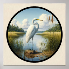 En cirkelformad 3D-bild av en vacker Underbar del Poster