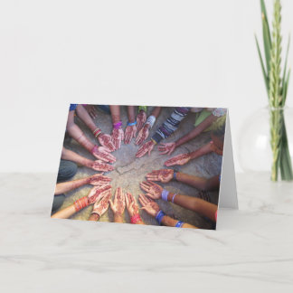 En cirkla av systrar tack kort