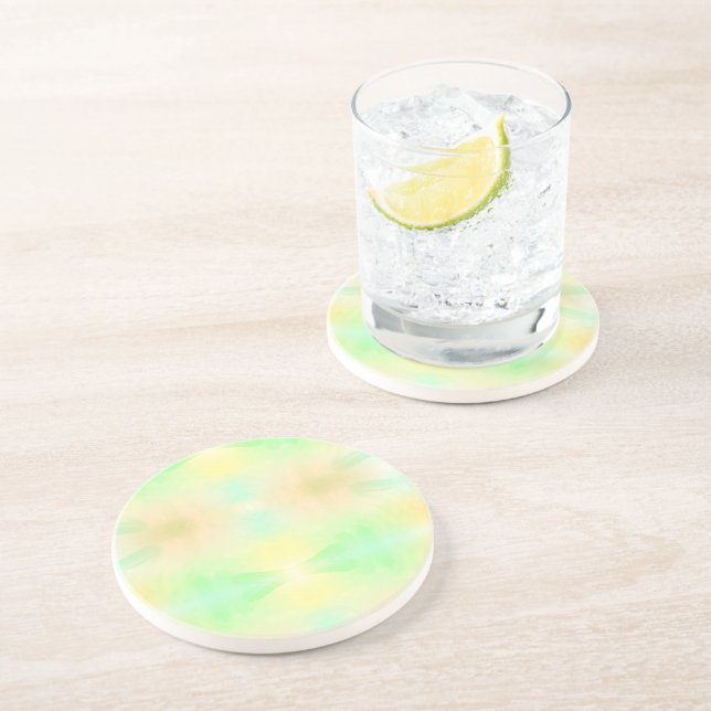 En cirkulär, pastellfärgad tie-dye-design med mjuk underlägg (Sidan)