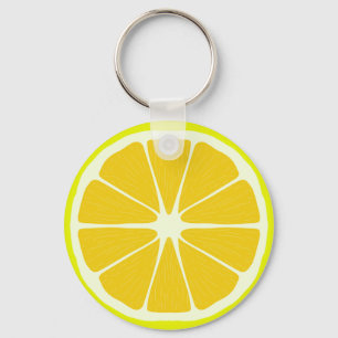 En citronskiva - Citrusfrukter! Nyckelring
