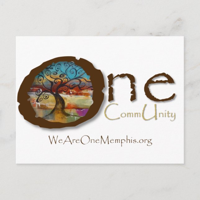 En CommUnity med Bonnie Gravette av Berkana Blue Vykort (Framsida)