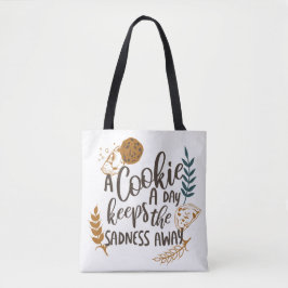 En Cookie-Behålla per dag, Sadness Away White ver Tygkasse