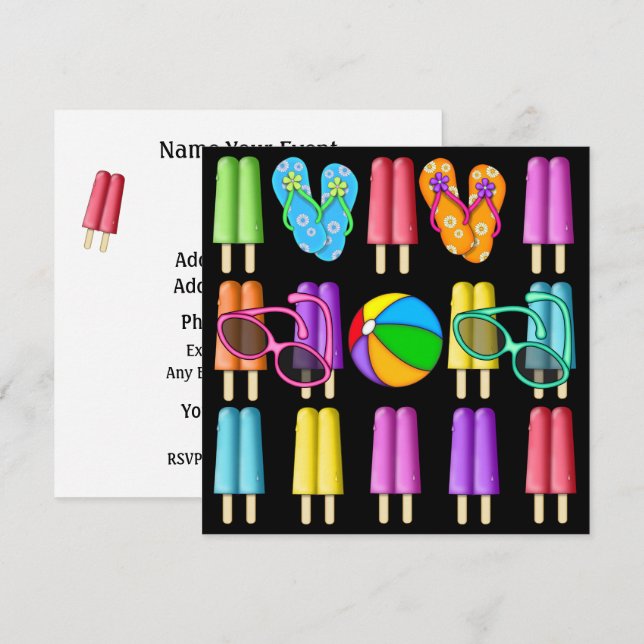 En cool inbjudan (Fram/baksida)