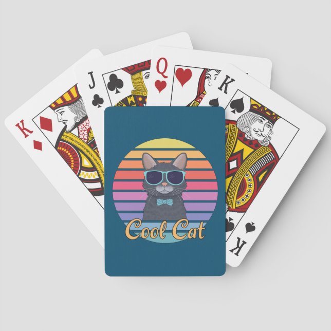 En cool katt casinokort (Baksidan)