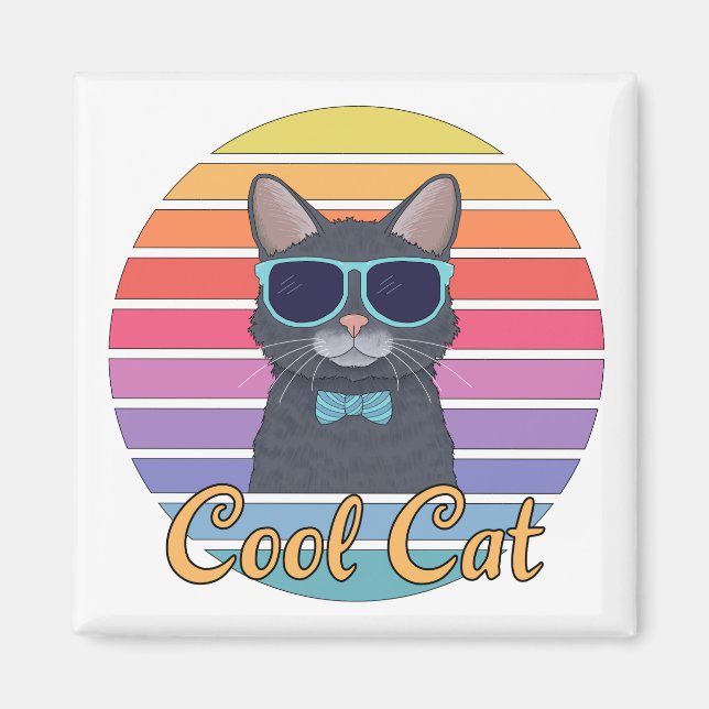En cool katt magnet (Framsidan)