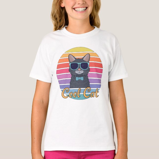 En cool katt t shirt (Framsida)