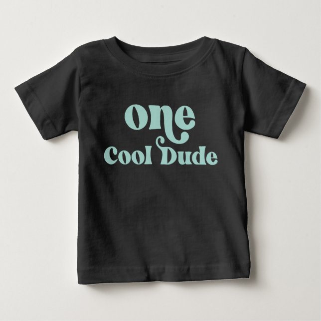 En cool kille 1-årsdag t shirt (Framsida)