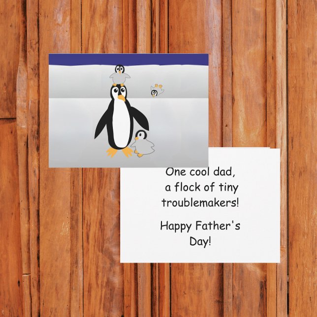 En cool pappa pingvin kort (Skapare uppladdad)