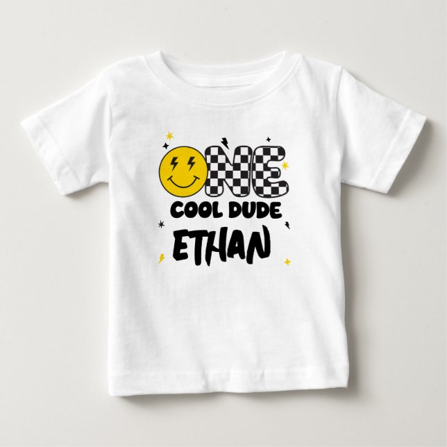 EN Coola 1:a födelsetjänsten T Shirt (Framsida)