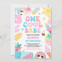 En Coola Babe Tropical Summer 1 Birthday Party