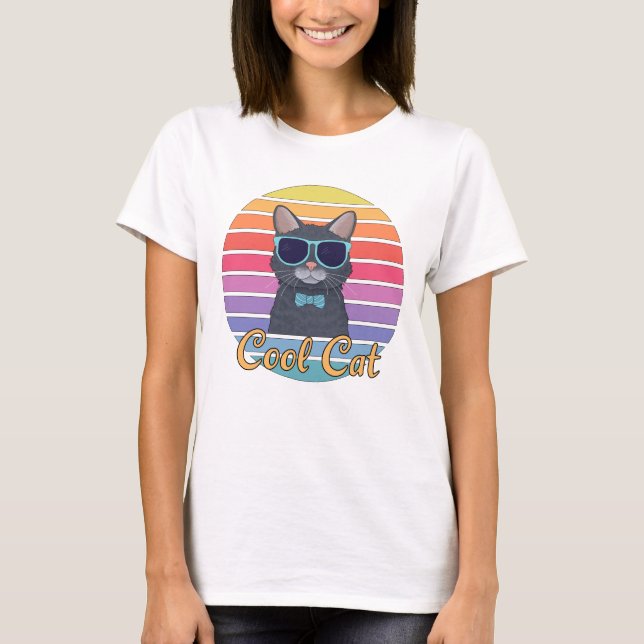 En Coola Katt T Shirt (Framsida)