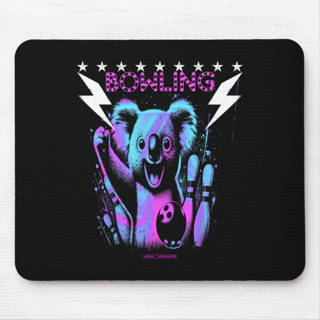 En Coola Koala Bear Bowling med Strejkan Blixt Musmatta (Framsidan)