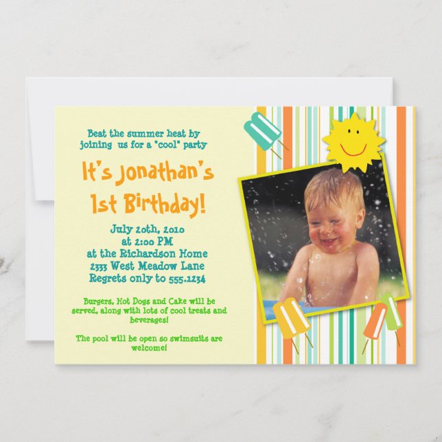 En "Coola" Party! Inbjudningar (Framsida)