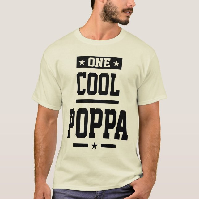 En Coola Poppa - Grandpa Gift T Shirt (Framsida)