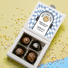 En Coola, skateboard 1:a födelsedagsdagen TACK Fyrkantigt Klistermärke