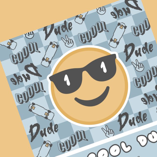 En Coolas kallelse till Retro Blue Inbjudningar (Skapare uppladdad)