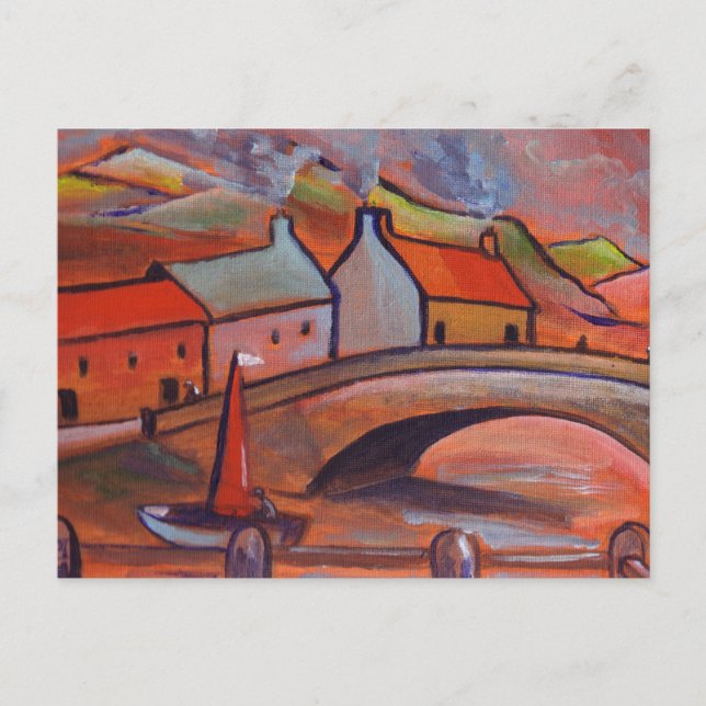 EN CORNWALL VILLAGE VYKORT (Framsida)