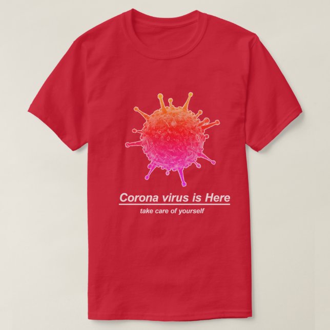 En Corona-virusdesign (COVID-19). T Shirt (Design framsida)