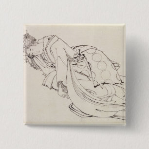 En Courtesan som erbjuder en kopp, 18th-19th Knapp