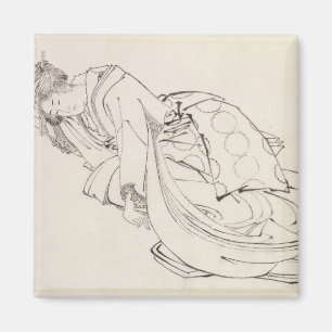 En Courtesan som erbjuder en kopp, 18th-19th Magnet