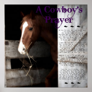 En cowboys bön poster