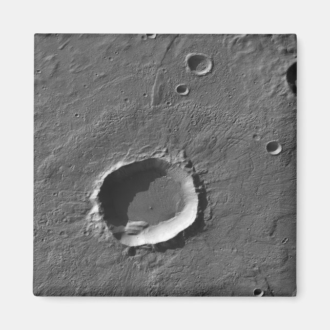 En crater på Mars Magnet (Framsidan)