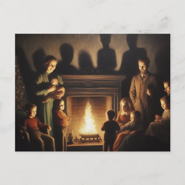 En Creepy Hauny-julfasa Vykort (Framsida)