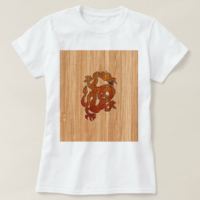 En Crimson Dragon på Bamboo som Tröja (Design framsida)