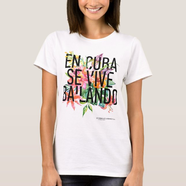 En CUBA Se Vive Bailando Women's Skörd Top T-shirt (Framsida)