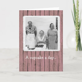 En cupkaka per dag-födelsekort tack kort