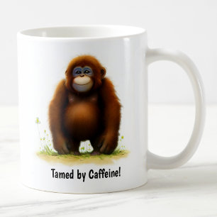 En Cute 3D-färgad Orangutan Coffee Mugg